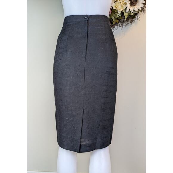 Norton McNaughton Vintage Pencil Skirt Size 10 Flax Linen Blend Classic Career - Picture 4 of 12